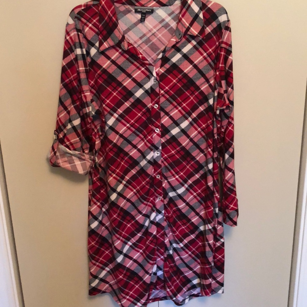 Soft Flannel Shirt Dress